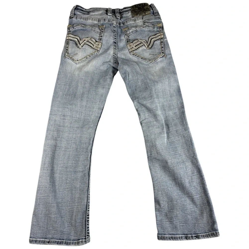 Salvage Supply Co Havoc Slim Bootcut Jeans Men 31x30 Blue Denim Buckle Exclusive